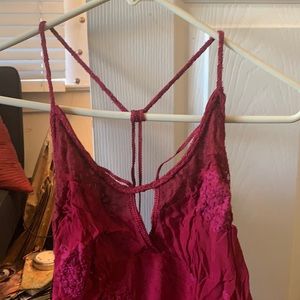 Red long elegant bohemian dress!